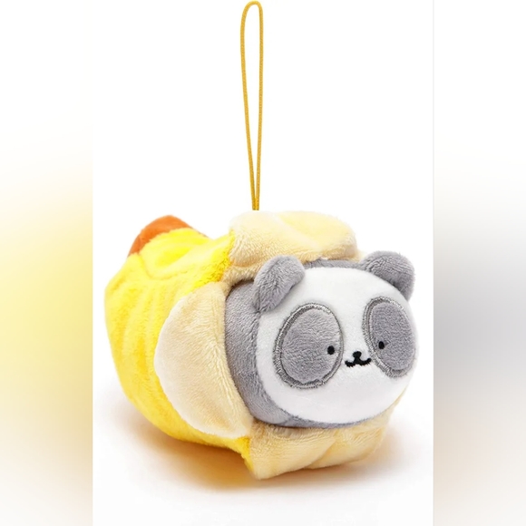 Anirollz Other - Anirollz 3" Plush Keychain Pandaroll with Banana Blanket Soft Stuffed Animal